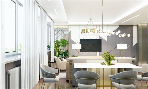 Modern Luxury Interior Design Living Room Kitchen On Behance