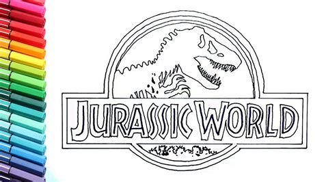 Jurassic World Coloring Pages Drawing And Coloring Jurassic World Logo Dinosaurs Color Pages For
