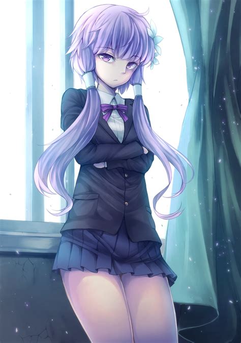 The best gifs are on giphy. Wallpaper : long hair, anime girls, purple hair, black ...