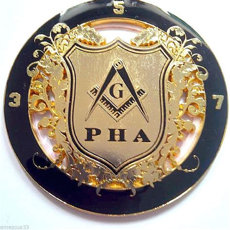 357 Masonic Key Prince Hall Affiliated Cut Out Car Emblem Black And