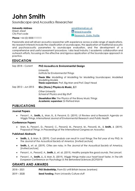 I Put A Lot Of Time Into My New Academic Cv And Would Love Some