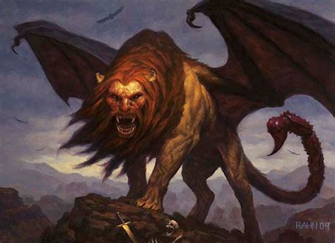The Manticore Early Middle Persian Martyaxwar Is A Big Legendary