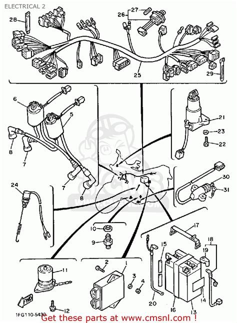 Yamaha Xj700 Maxim 1985 (f) Usa Electrical 2 - schematic partsfiche