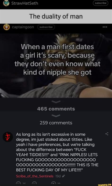 Strawhatseth Subscribe The Duality Of Man Ar When Man First Dates A