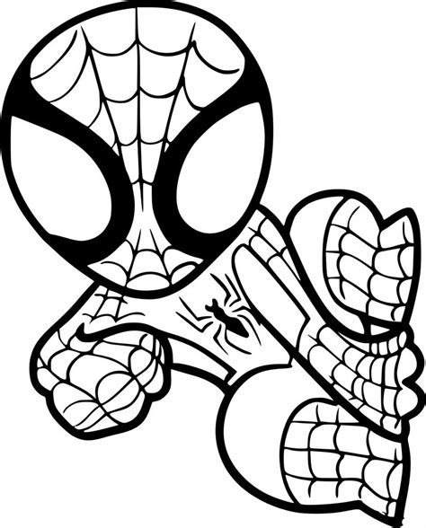 9 Beau De Dessin Spiderman Facile Collection  Coloriage  Coloriage