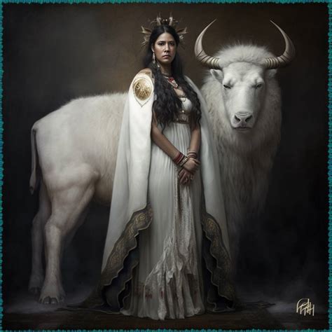 Native American White Buffalo Calf Woman Ii By Annandarts On Deviantart