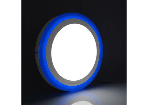 18w Led Ceiling Light Cool White With Blue Ambient Ring Surface Mount