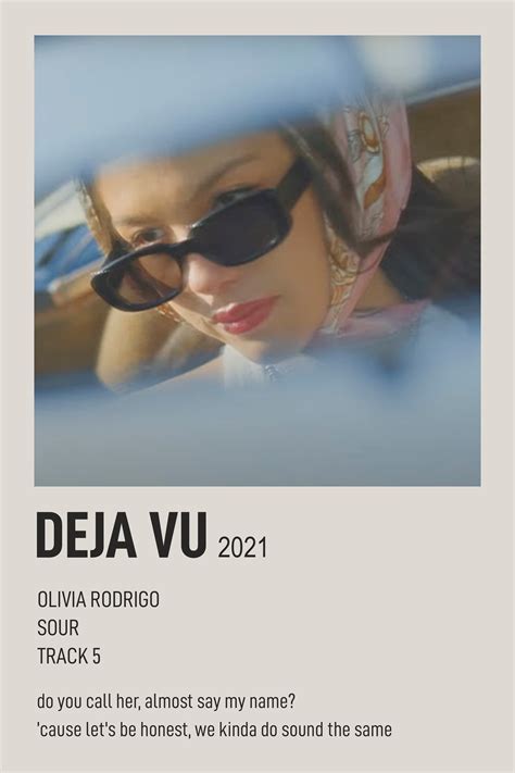 Deja Vu Olivia Rodrigo Polaroid Postcard In 2021 Film Posters