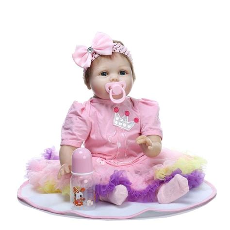55cm Lovely Baby Reborn Doll 22 Inch Lifelike Soft Silicone Reborn Toys