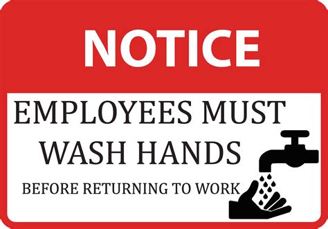 Employee Must Wash Hands Sign Printable