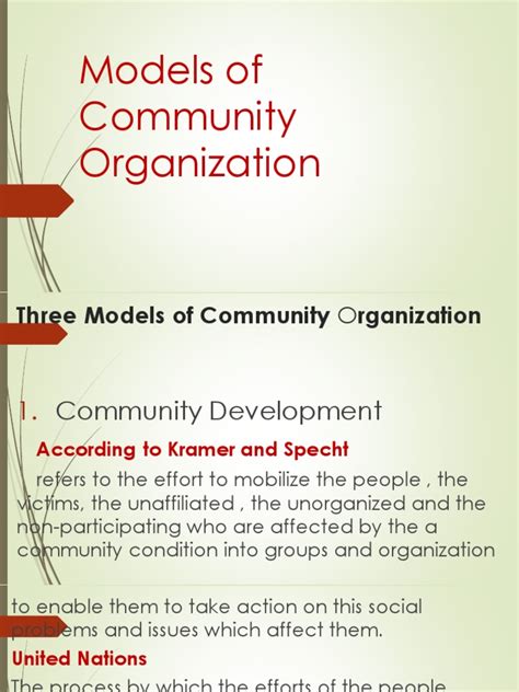Models Of Community Organization Community Policy