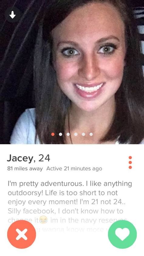 a hot blonde girl has a tinder bio that might be true but doesn t make any sense at all