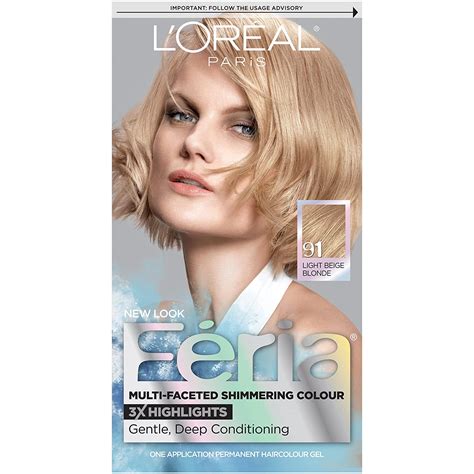 L Oreal Paris Feria Hair Color Light Beige Blonde Count G