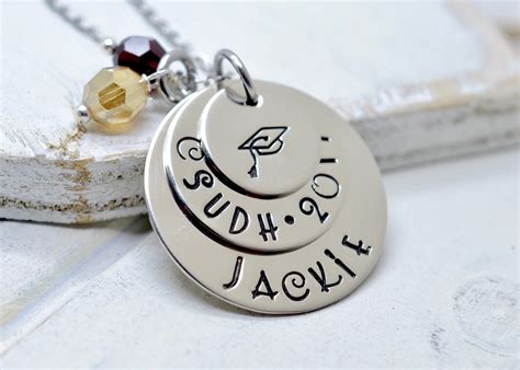 Personalized Graduation Necklace Senior Necklace Class Of 2018 High