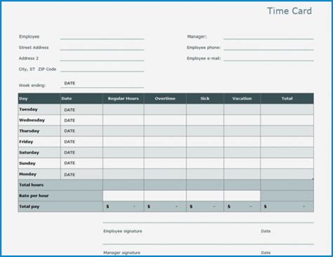 √ Free Printable Excel Timesheet Template Templateral