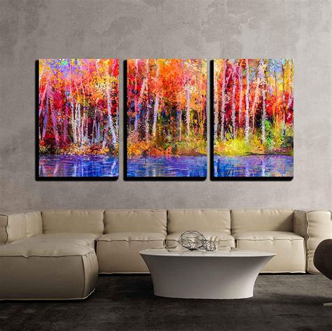 Wall Piece Canvas Wall Art Oil Painting Colorful Autumn Trees