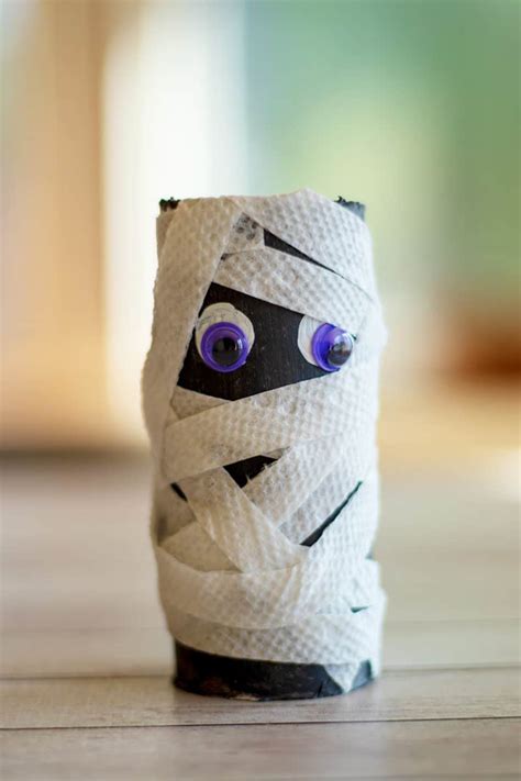 Halloween Toilet Paper Roll Mummy Craft Halloween Crafts For Kids