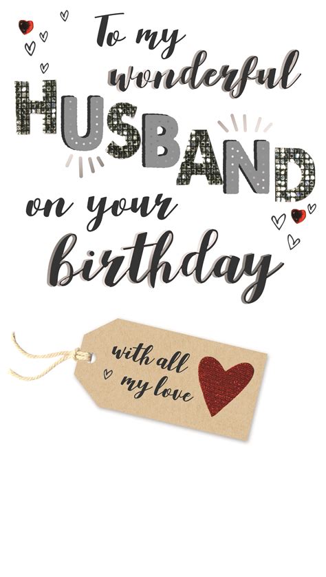 Birthday Card Wishes For Husband The Cake Boutique