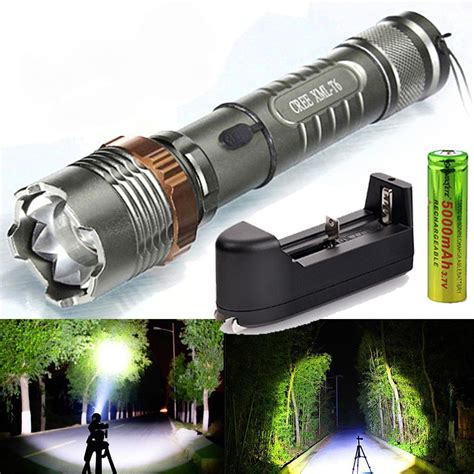 Waterproof Tactical Led Flashlight Battery Charger Free Shipping