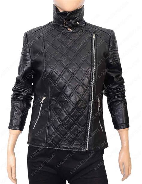 Buy Womens Quilted Black Biker Jacket On Hjackets