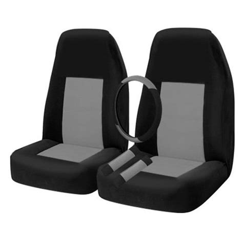 Rt Off Road® Sc10021 1st Row Black And Gray Seat Cover Set