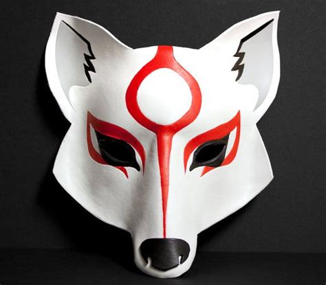 Leather Okami Inspired Mask On Etsy 7500 Artes Ideias Legais Ideias