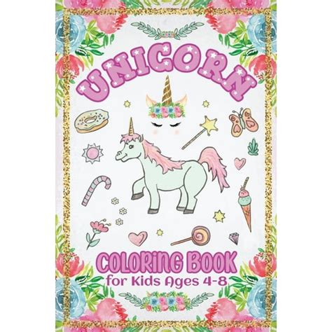 Real Rainbow Coloring Unicorn Coloring Book For Kids Ages 4 8 The
