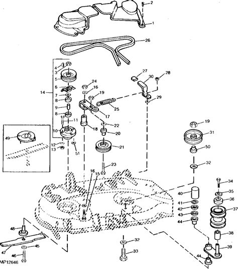 John Deere 48c Mower Deck Parts Diagram