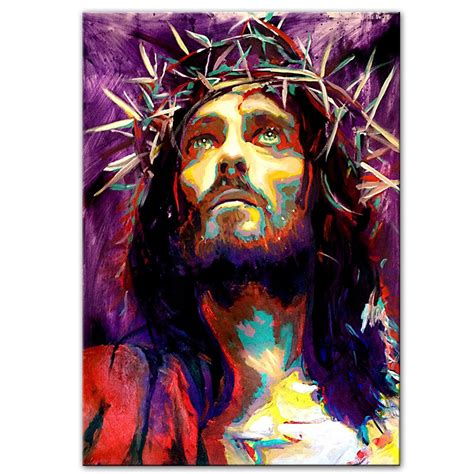 Jesus Canvas Painting Wall Posters Prints Graffiti Wall Art Pictures