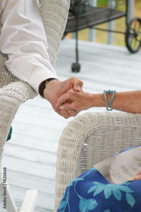 Seniors Holding Hands Stock Photo Adobe Stock