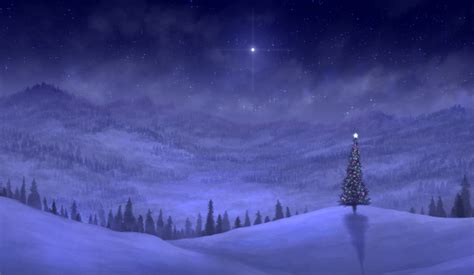 The Christmas Tree In The Light Of The Moon Wallpapers And Images