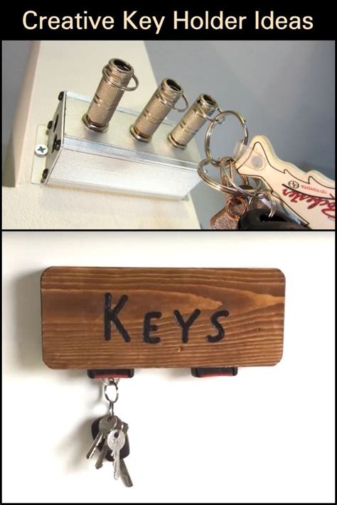 Key Holder Made Out Of Wood And Metal With The Word Keys Hanging On It