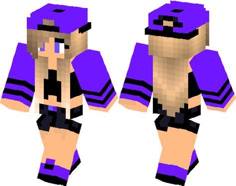 Purple Tomboy Chick Minecraft Skin Minecraft Hub