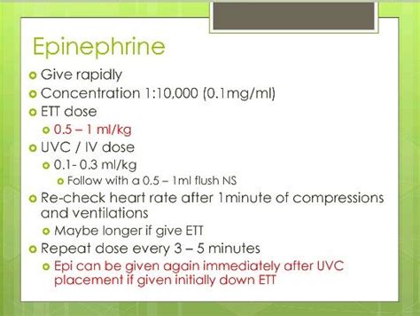 Nrp Epinephrine Doses Via 6th Edition Nursing Flashcards Nicu Nurse