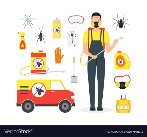 Cartoon Pest Control Service Business Royalty Free Vector