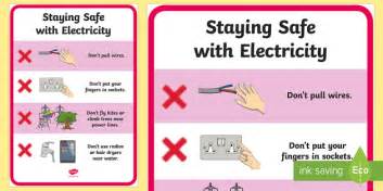 Staying Safe Electricity Poster Electrical Safety Poster