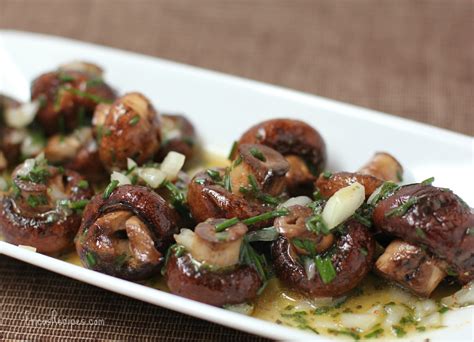 Grilled Mushrooms In Vinaigrette Grilled Mushrooms Food Stuffed