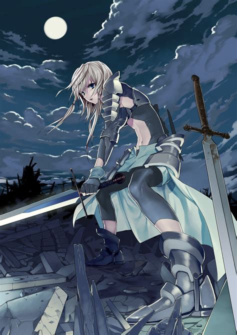 Who is going to end up in the top 10 blonde haired anime girls list? #4533575 #Moon, #long hair, #sword, #weapon, #blue eyes, # ...