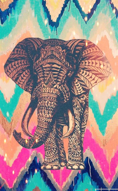 Hispter Elephant Colorful By Me Elephant Wallpaper Elephant Art