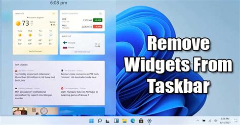 How To Remove Widgets From Windows 11 Taskbar Techviral