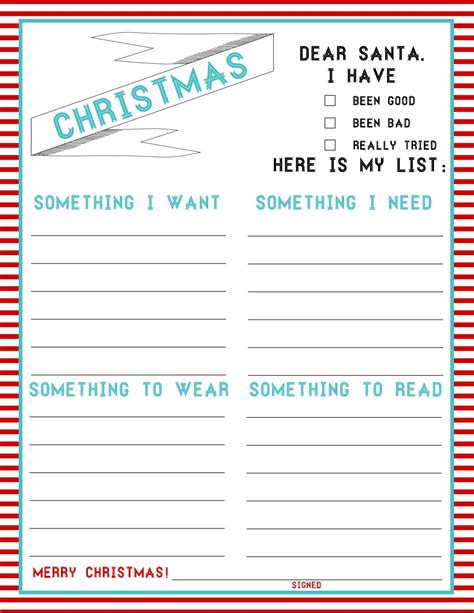 The Christmas List 4 Things Freebie Christmas Wishes Christmas