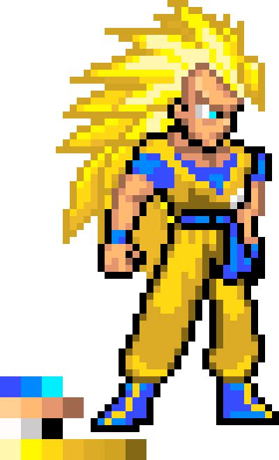 Goku Super Saiyan God Pixel Art Hd Png Download Trans