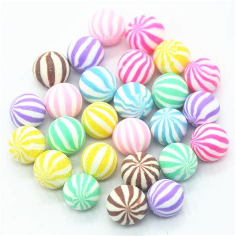 20pcs Mixed Colors Polymer Clay Round Chocolate Ballpolymer Clay Candy