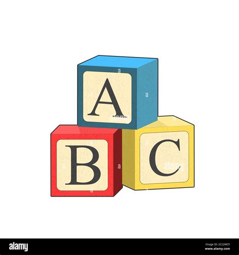 Baby Playing Wood Blocks Stock Vector Images Alamy