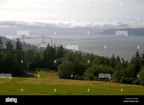 The Astoria Megler Bridge Spanning The Columbia River Between Astoria