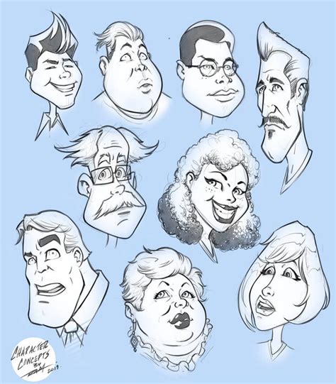 Character Design Various Faces By Robertmarzullo On Deviantart