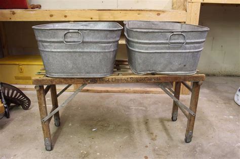 Vintage Wooden Wash Tub Stand W Tubs 2 Wash Tubs How To Antique