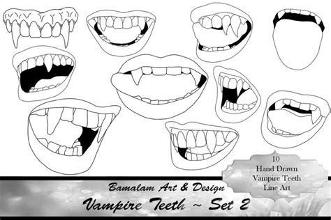 Vampire Teeth Drawing