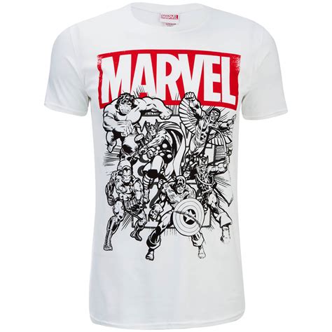 Marvel Herren Collection T Shirt Weiß Merchandise Zavvide