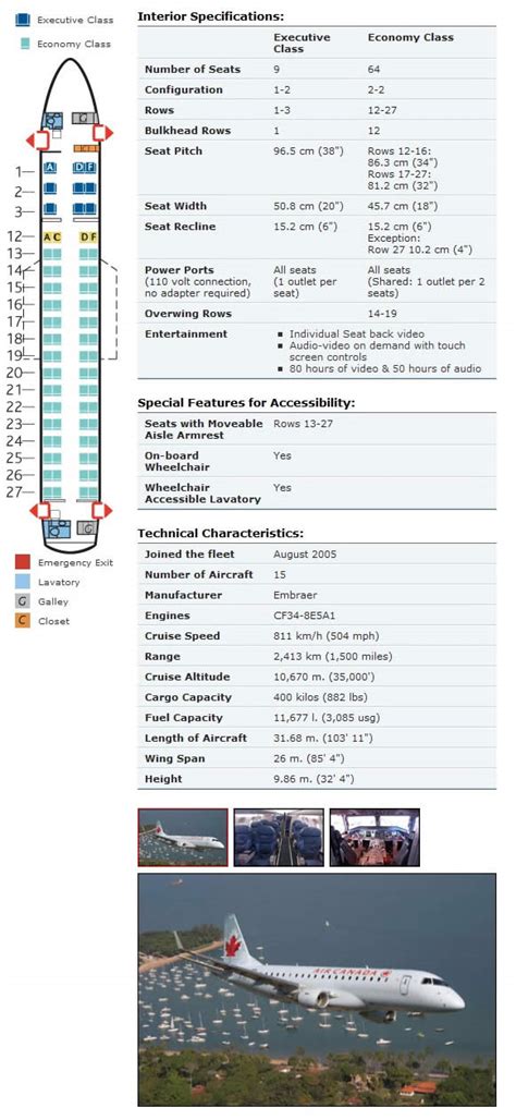 Air Canada E75 Seating Chart